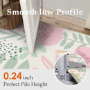 Axyaa Floral Print Runner Rug - Small, Stylish & Non-slip Bedroom Carpet