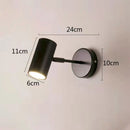 Axyaa Nordic Bedroom Wall Sconce Lamp Rotating Spotlight, Gold Black