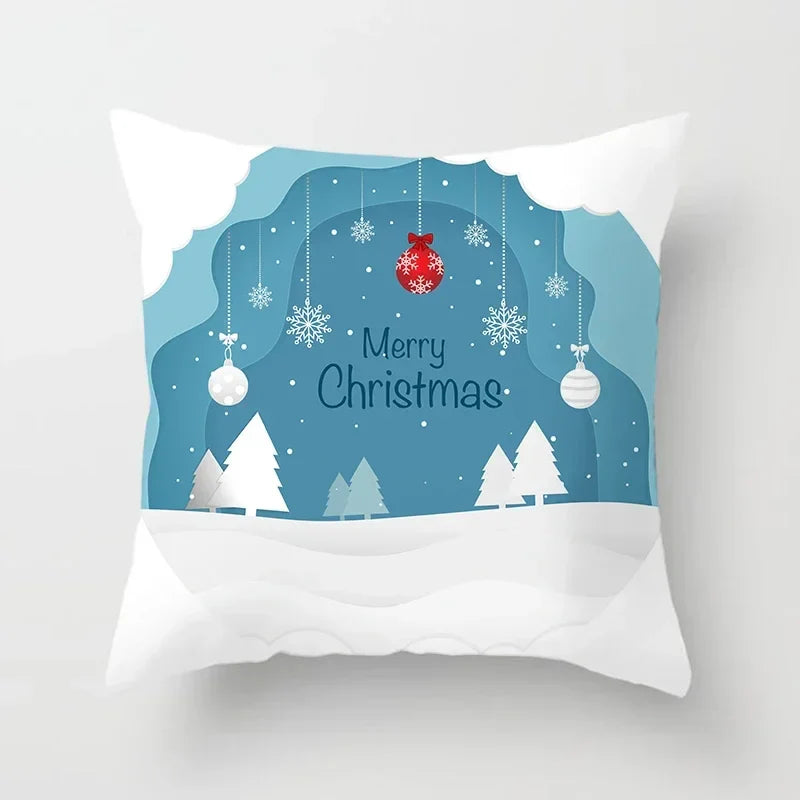 Axyaa Christmas Printed Pillowcases - Festive Home Decor Items