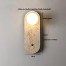 Axyaa Yellow Travertine Stone Wall Sconces for Home Bedroom and Living Room