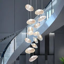 Axyaa Modern Glass LED Chandelier for Home Dining Room and Bar