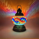 Turkish Mosaic Table Lamp by Axyaa – Rechargeable Handcrafted Night Light