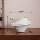Axyaa Black White Color Block Ceramic Vase Gold Plant Pot Room Decor Aesthetic