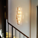 Axyaa Nordic Luxury Crystal Three-Layer Wall Lamp for Corridor, Bedroom, Living Room