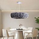 Axyaa Cream Nordic Style Feather Pendant Light for Dining Living Bedroom