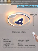 Axyaa Kid's Room Ceiling Light - Whale & Rocket Design