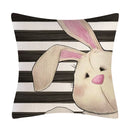 Axyaa Easter Bunny Eggs Pillow Cover - Home Decorative Throw Pillow Case
