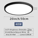 Axyaa 20" LED Ceiling Light App Remote Control Dimmable Home Light