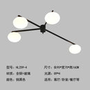 Axyaa Gold Glass LED Chandelier Bauhaus Brass Ceiling Lamp