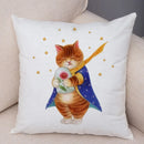 Axyaa Cartoon Cat Decorative Cushion Cover for Home, Sofa, Kids Room