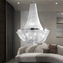 Axyaa Gold & Silver Tassel Pendant Chandelier - Luxury Lighting Fixture for Living room