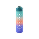 Axyaa Gradient Color Sports Water Bottle with Straw and Handle
