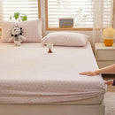 Axyaa 2025 Warm Fleece Fitted Sheet Set, Cozy Mattress Cover & Pillowcase, 3D Flower Design