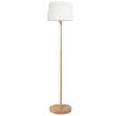 Axyaa Wooden Floor Lamps LED Lighting for Living Room Bedroom - Simple Solid Design