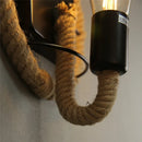 Axya Hemp Rope Wall Sconce - Retro Country Style Indoor Lighting