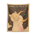 Axyaa Sun Moon Cat Tarot Tapestry for Witchy Bohemian Home Decor