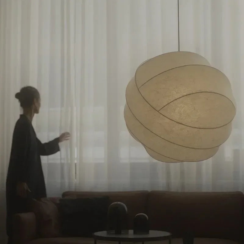 Axyaa Wabi Sabi Silk Pendant Lamps - Minimalist Chandeliers for Home Decor