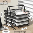 Axyaa Mesh Desk Organizer Tray Set - Black
