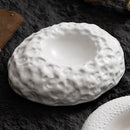Axyaa Ceramic Dinner Plate Set - Irregular Texture, Thick Soup Plate, Special Tableware