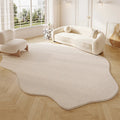 Axyaa Fluffy Cream Bedroom Rug Soft Floor Mat for Cozy Home Decor
