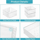 Axyaa Clear Drawer Organizers Set for Makeup and Kitchen Storage