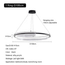 Axyaa Acrylic Ring LED Pendant Chandelier for Living Room and Bedroom