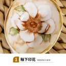 Axya Long Handle Ceramic Soup Spoon, Hand-painted Dessert and Drink Spoon