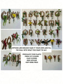 Axyaa Plant Alphabet Wall Hanging with Wooden Stand - Boho Plant Lover Decor