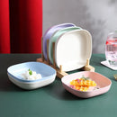 Axyaa Wheat Straw Square Dinner Plate | Nordic Style Fruit Tray | Household Food Dish