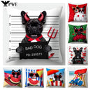 Axyaa Dog Cushion Cover 45x45cm Polyester Decorative Pillow Case Home Decor