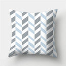 Axyaa Geometric Polyester Cushion Cover 45x45cm, Blue Gray Home Decor Pillowcase