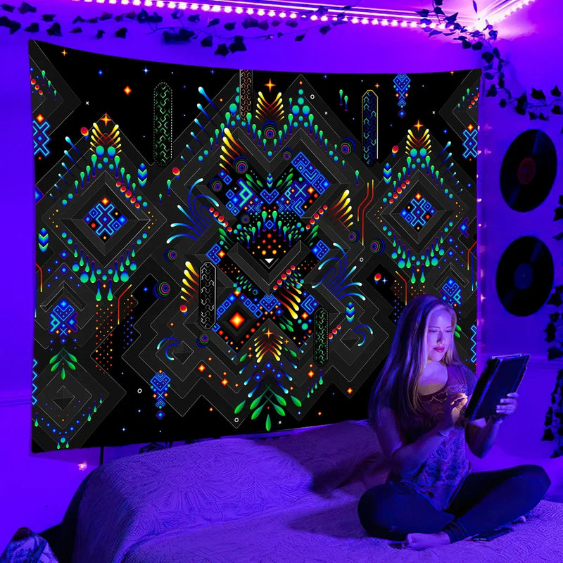 Axyaa Psychedelic Space Tapestry Wall Hanging for Bedroom and Dorm Decor