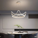 Modern Nordic LED Crown Chandelier for Dining Room, Bedroom & Study by Axyaa