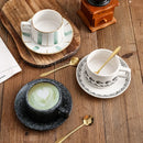 Axyaa Ceramic Coffee Cup & Saucer Set for Lattes and Afternoon Tea