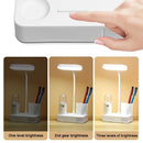 Axyaa Rechargeable LED Desk Lamp with Fan, Clock Display - Study & Reading Light