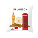 Axyaa London Cushion Cover: British Style Sofa Decor, Home Party Decoration Pillow Case