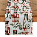 Nutcracker Gift Plant Fir Table Runner by Axyaa