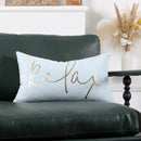 Axyaa Sunshine Velvet Gilded Pillowcase Cojines, English Letter Simple Polyester Cushion Cover