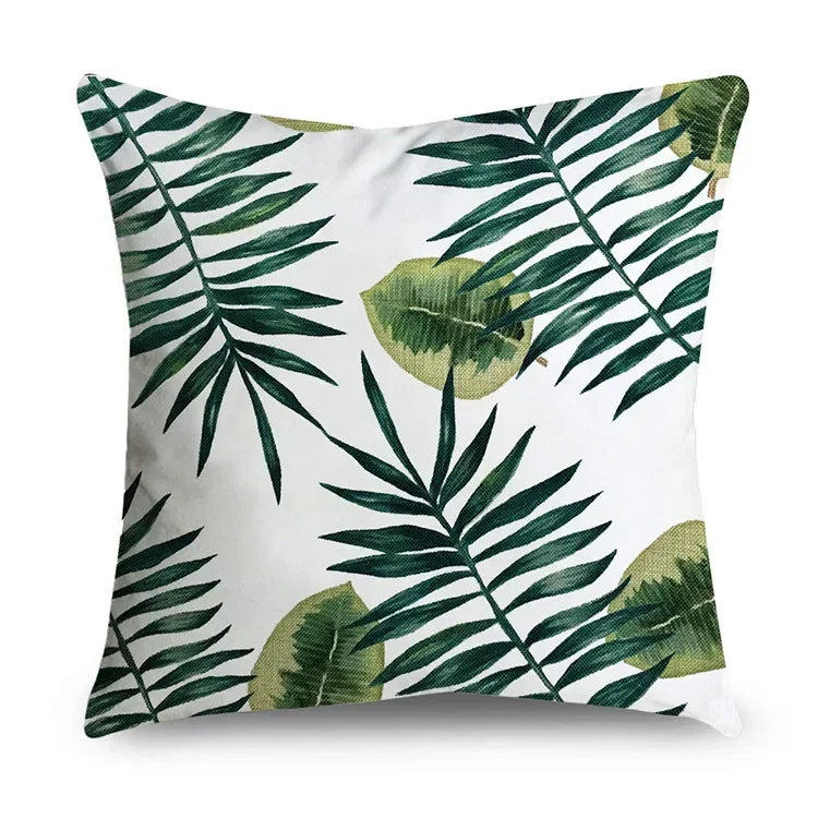 Axyaa Tropical Plant Leaves Pillowcase 45*45cm
