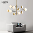 Axyaa Glass Magic Bean Chandelier - Nordic Light Luxury, Modern Design for Living and Dining Areas