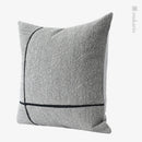 Axyaa Luxury Gray Black Stitching Bedside Cushion for Bedroom, Living Room, and Dining Room