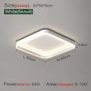 Axyaa Minimalist Square Black LED Ceiling Light with Remote Dimming