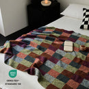 Axyaa Buffalo Grid Microfiber Knit Throw Blanket - Soft & Cozy 51x63inch