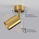 Axyaa Nordic Copper Ceiling Spotlight 7W CRI97 Adjustable Angle LED Downlight