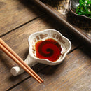 Axyaa 4-Piece Japanese Tableware Set with Chopsticks and Plum Blossom Seasoning Plates