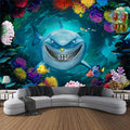 Axyaa Undersea Print Tapestry for Psychedelic Room Decoration & Ocean Wall Hanging