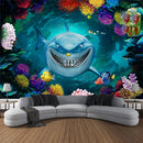 Axyaa Undersea Print Tapestry for Psychedelic Room Decoration & Ocean Wall Hanging