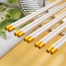 Axyaa Reusable Korean Chopsticks - Non Slip Food Grade Dishwasher Safe