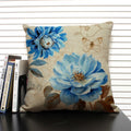 Axyaa Retro Flowers Pattern Cushion Cover - European & American Style Pillow Case