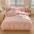 Axyaa Silk Soft Satin Jacquard 4-Piece Bed Sheet Set